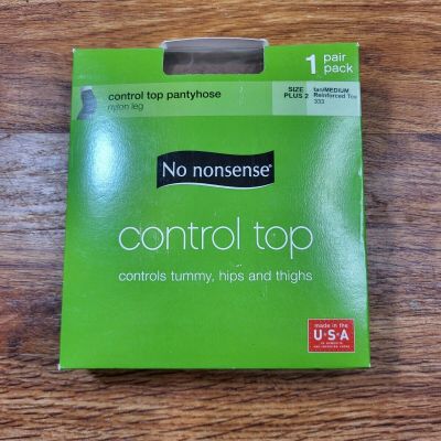 No Nonsense - Control Top Pantyhose - Reinforced Toe - Tan - Size D